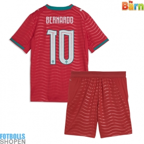 Billiga Portugal Bernardo Silva #10 Hemmatröja Barn VM 2026 Kortärmad (+ Korta byxor)